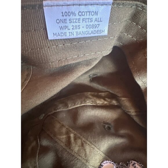 Long Beach Embroidered Cap Brown 100% Cotton Adjustable Baseball Hat Made In Ban - Picture 6 of 6